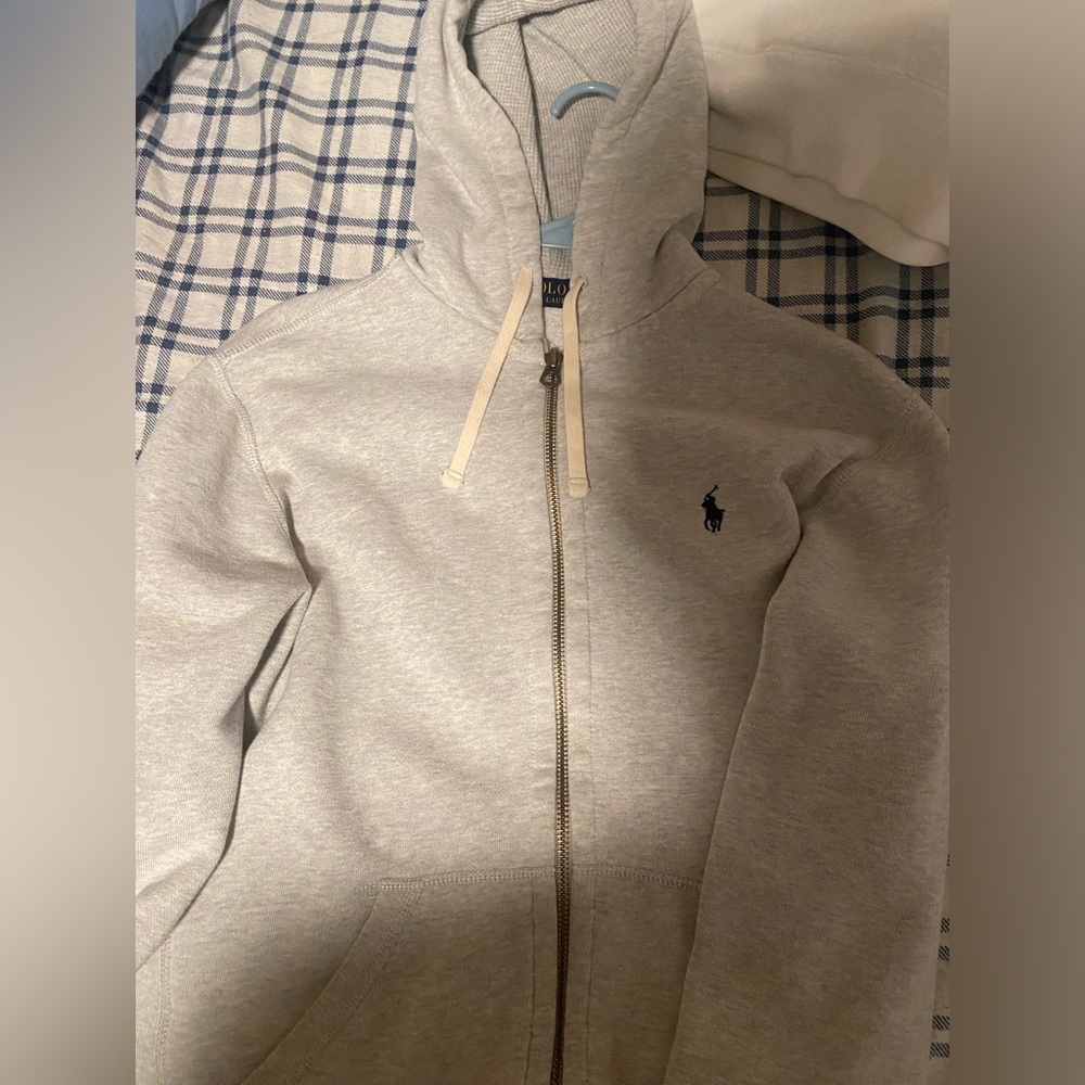 Cream Polo Zip up